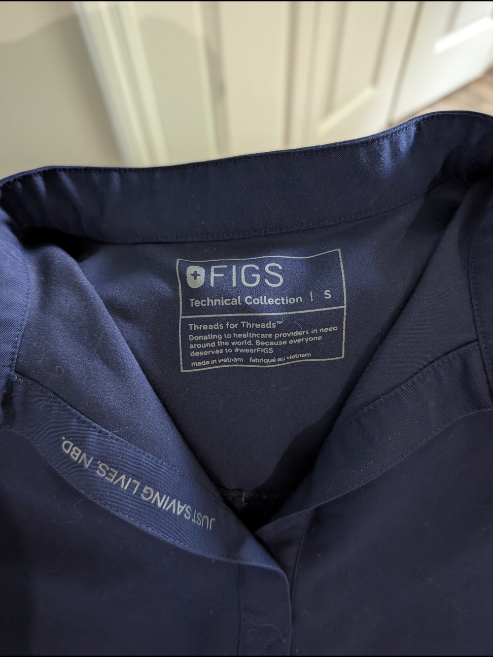 Figs Navy Rafaela Scrub Top - Picture 3 of 3